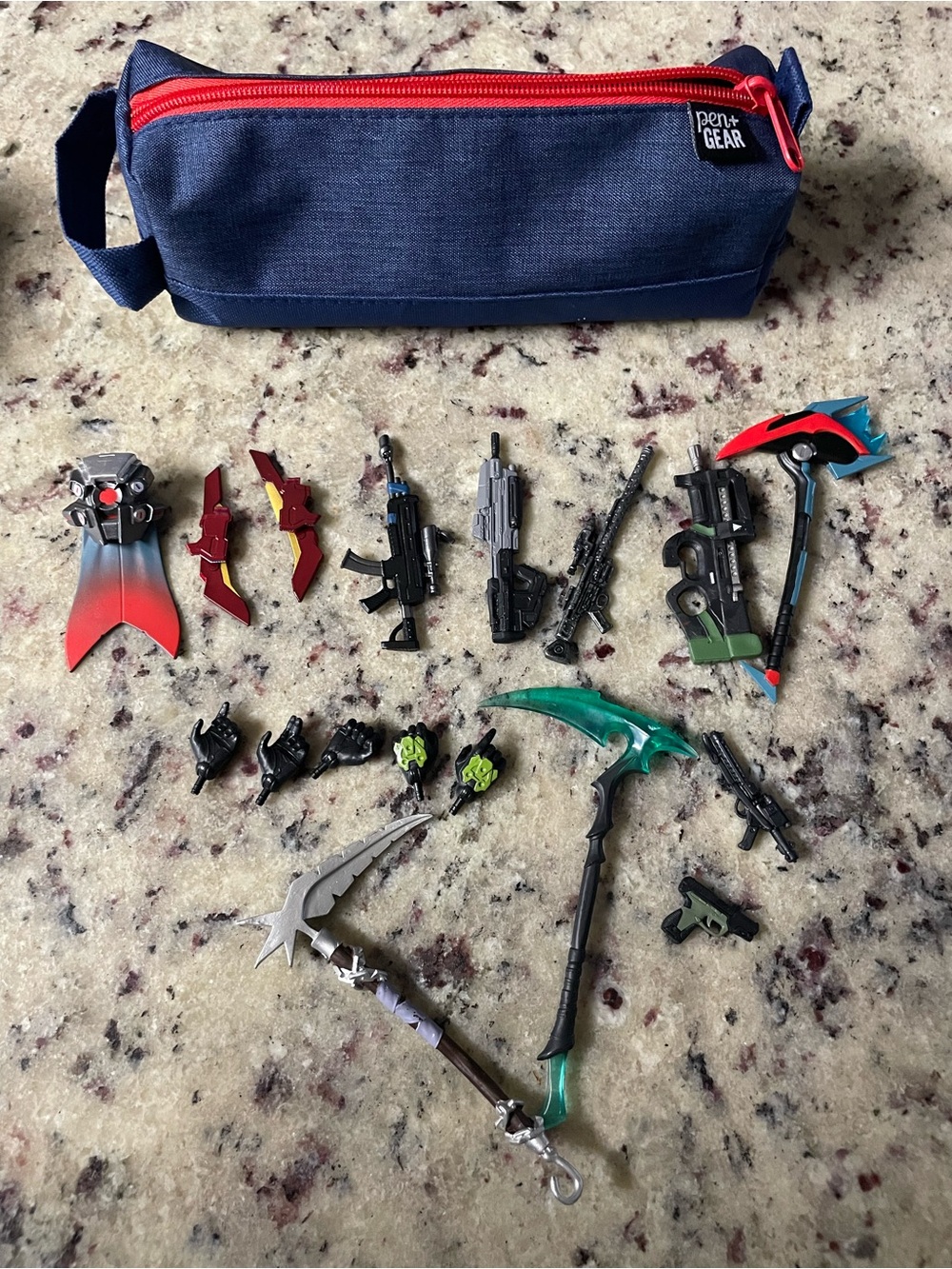 Action figure accessories weapons set Navy Blue Gear Pouch Assorted Toy fight